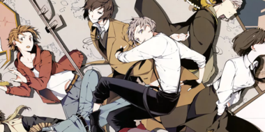 Na imagem, os personagens de Bungou Stray Dogs, anime de três cours