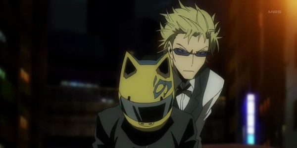 Celty e Shizuo na moto de Celty