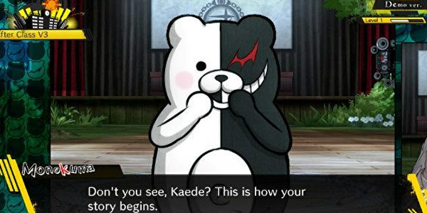 Monokuma em um print do terceiro jogo de danganronpa