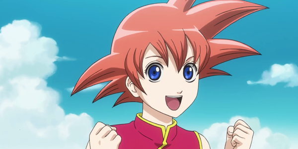 Kagura com o cabelo dos personagens de Dragon Ball