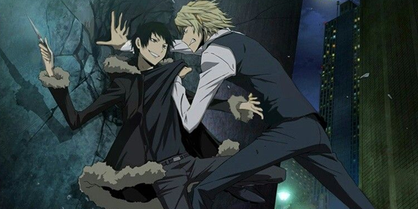 Izaya e Shizuo lutando