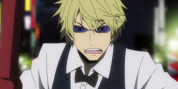 Personagem Shizuo, irritado