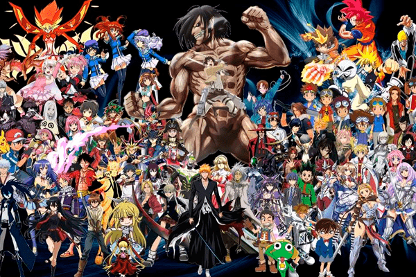 Compilado com vários personagens de animes