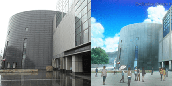 Kyoto Concert Hall real e no anime Hibike Euphonium