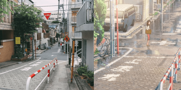 Distrito de Shinjuku em Kimi no na Wa